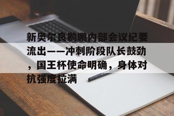 九游网页版入口-新奥尔良鹈鹕内部会议纪要流出——冲刺阶段队长鼓劲，国王杯使命明确，身体对抗强度拉满的简单介绍